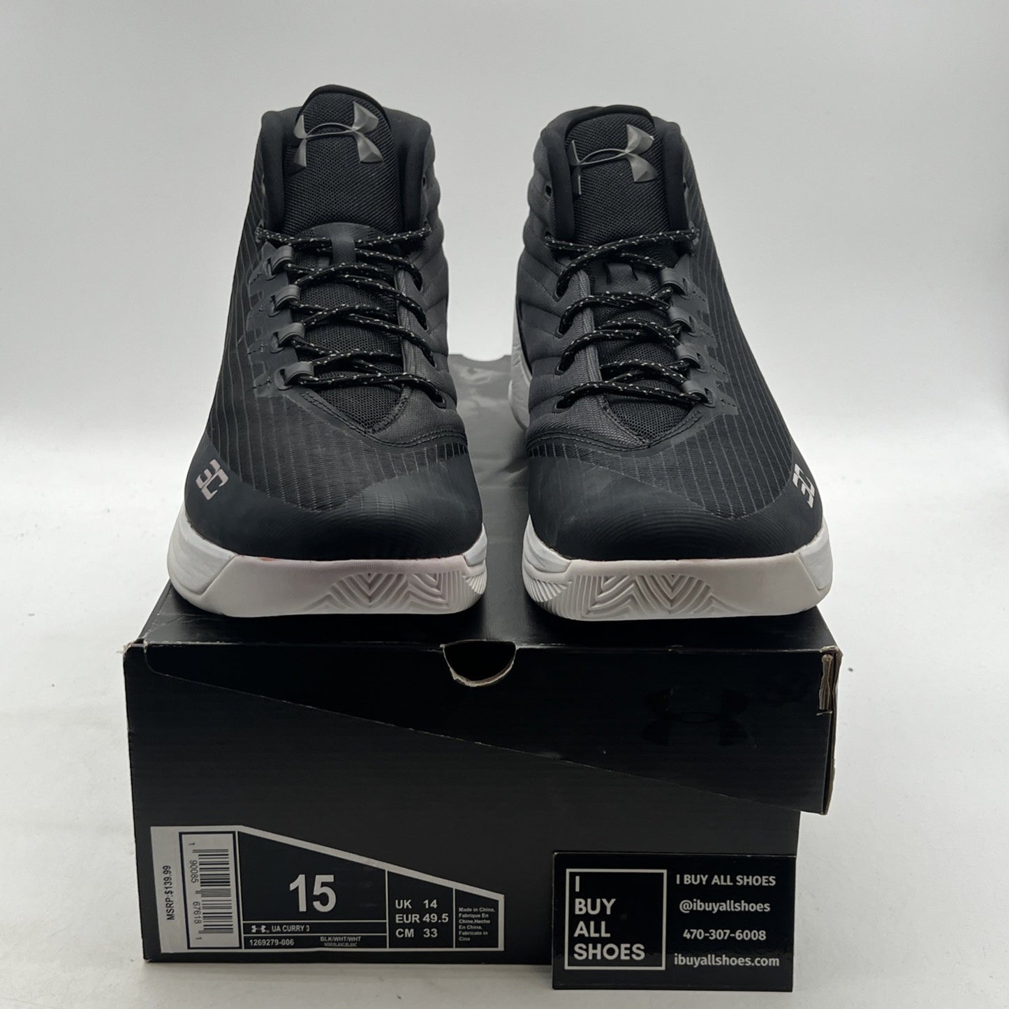 Size 15 - Under Armour Curry 3 Cyber Monday (1269279-006)