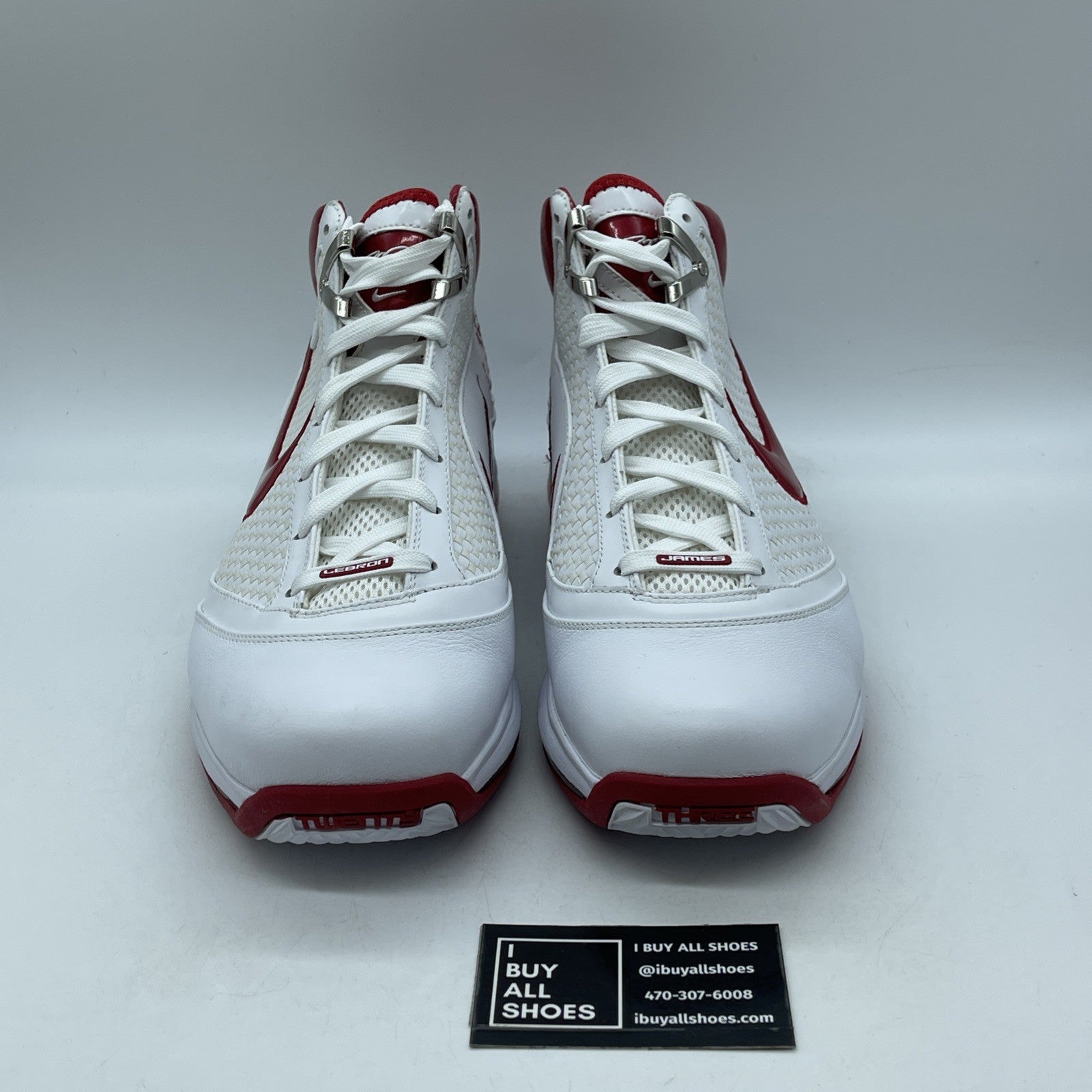 Size 13 - Nike Air Max LeBron 7 NFW White Varsity Red (383578-161)