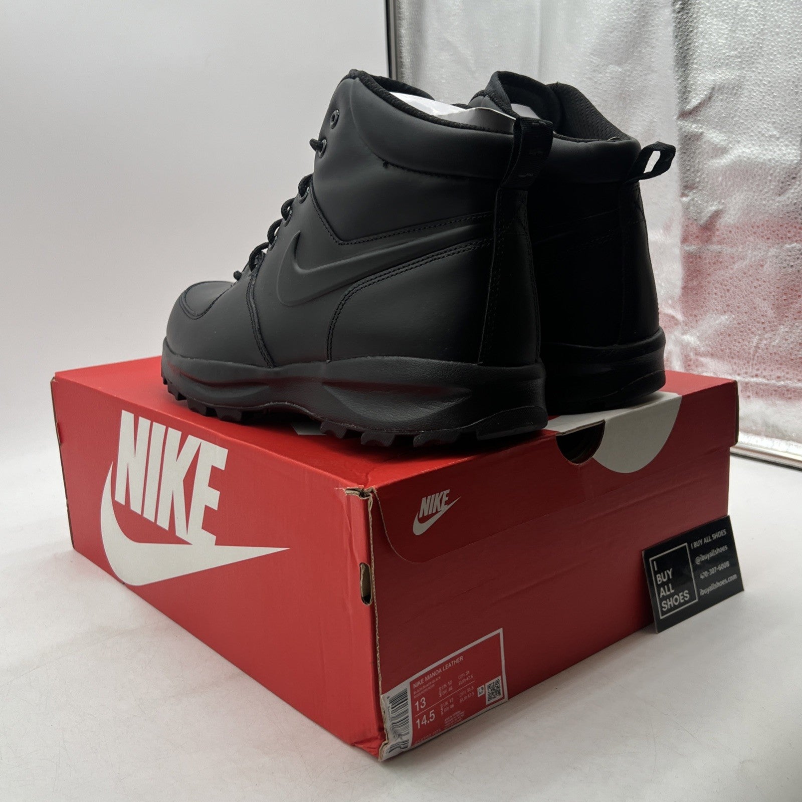Size 13 - Nike Manoa Leather Black (454350-003)