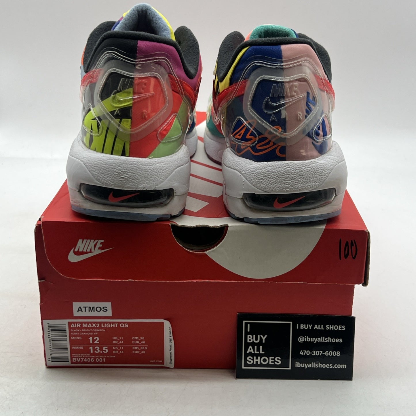 Size 12 - Nike Atmos x Air Max 2 Light QS Logos (BV7406-001)