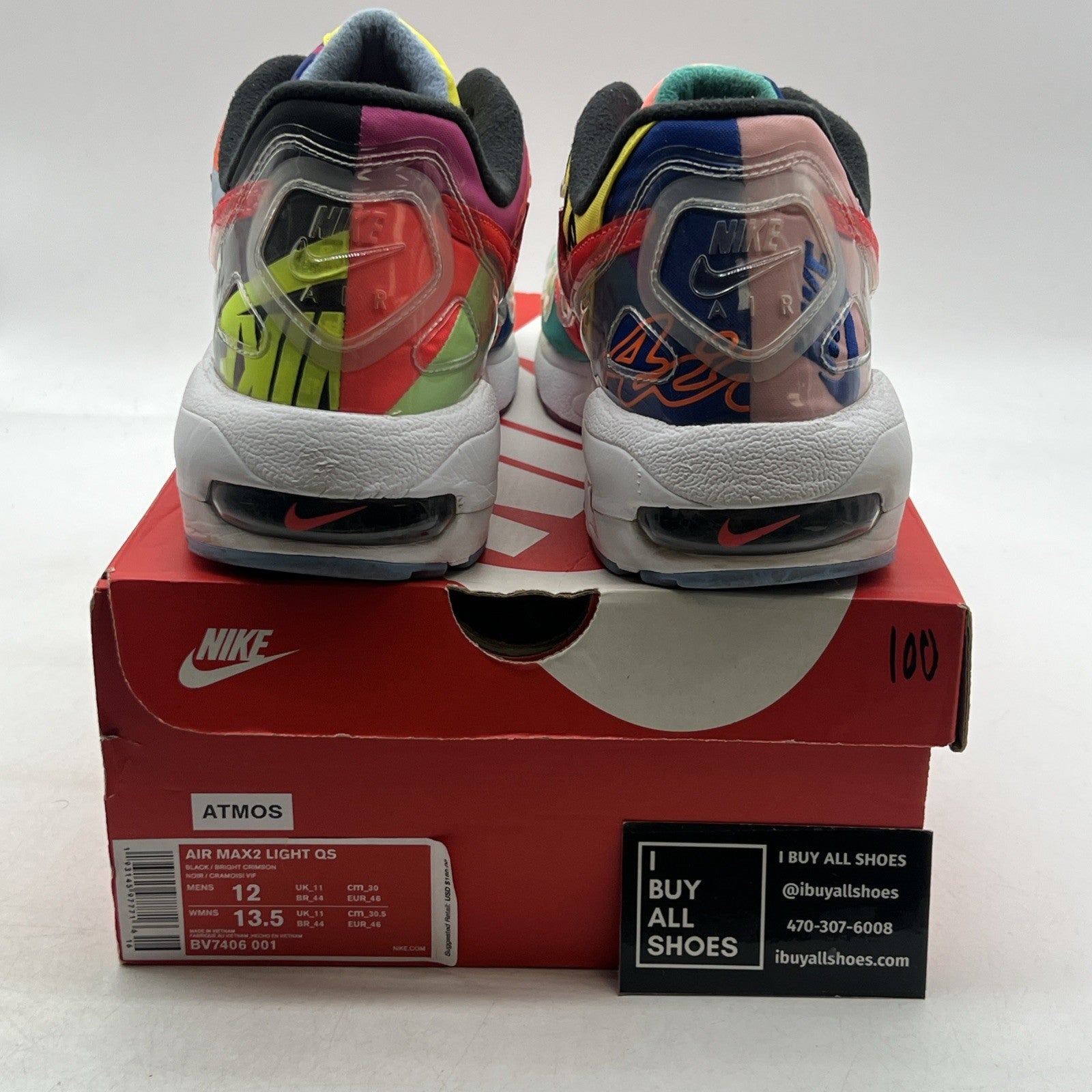Size 12 - Nike Atmos x Air Max 2 Light QS Logos (BV7406-001)