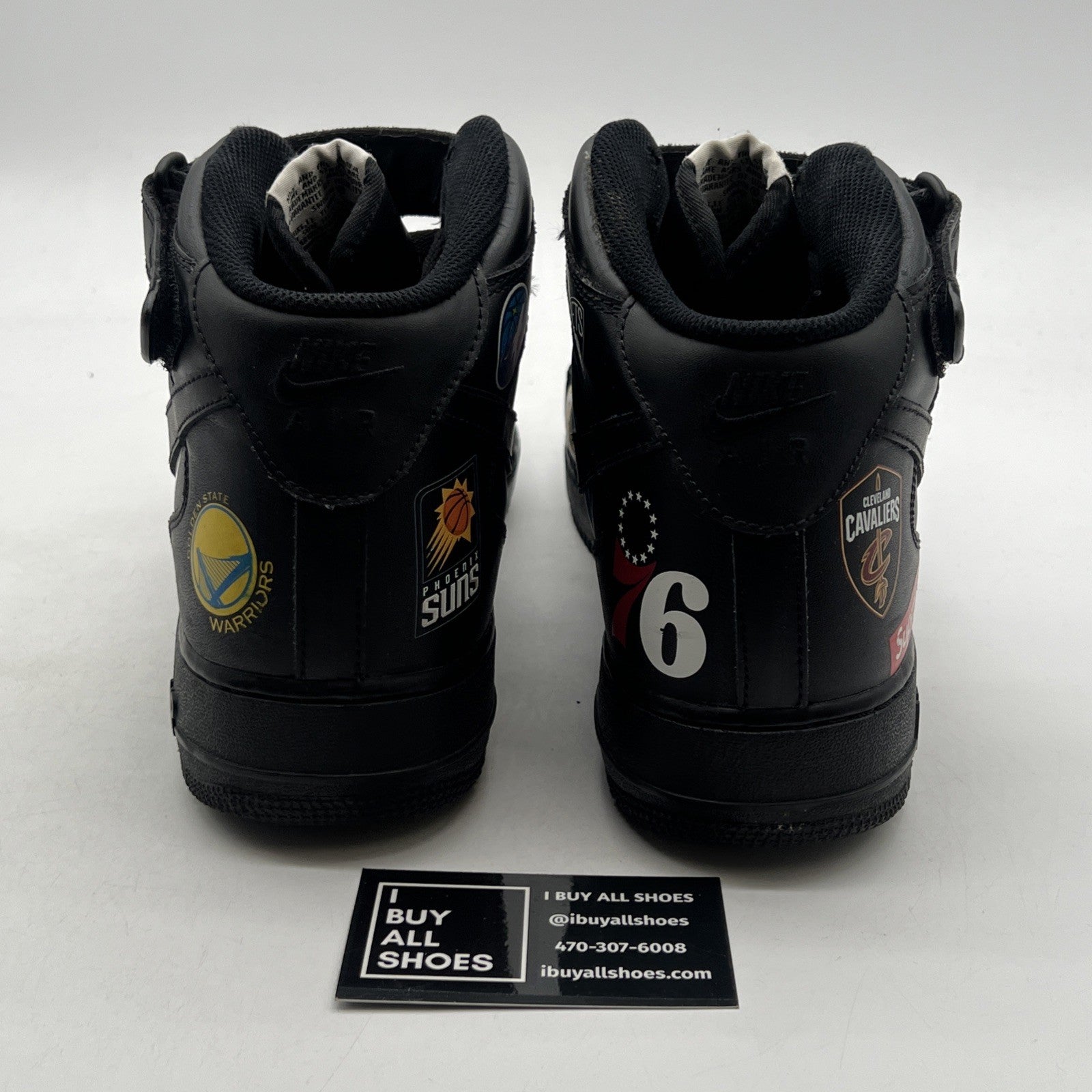 Size 13 - Nike Supreme x NBA x Air Force 1 07 Mid Black (AQ8017-001)