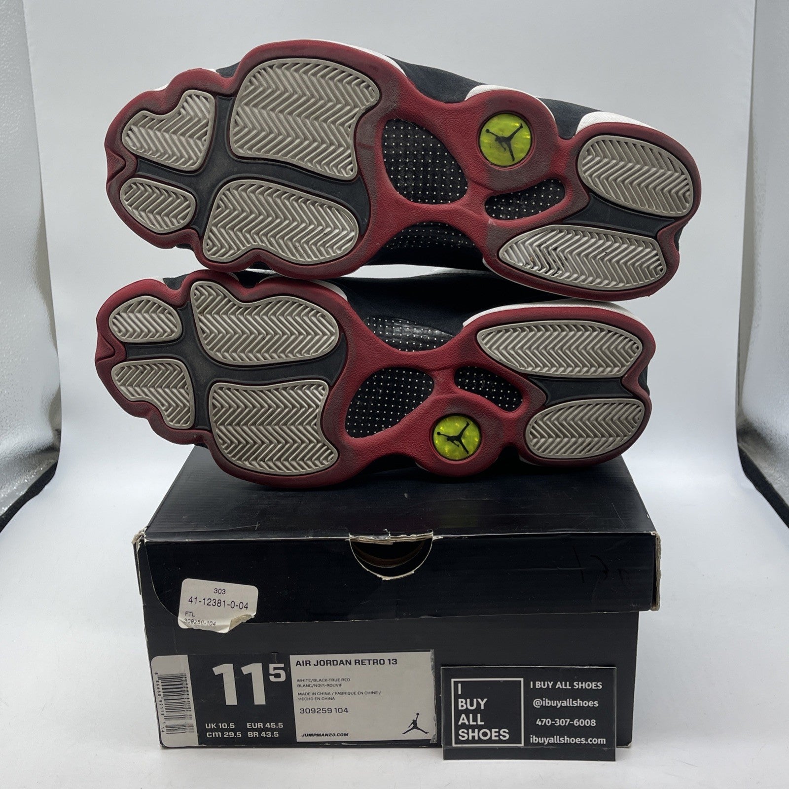 Size 11.5 - Air Jordan 13 Retro 2013 He Got Game Black White Suede (309259-104)