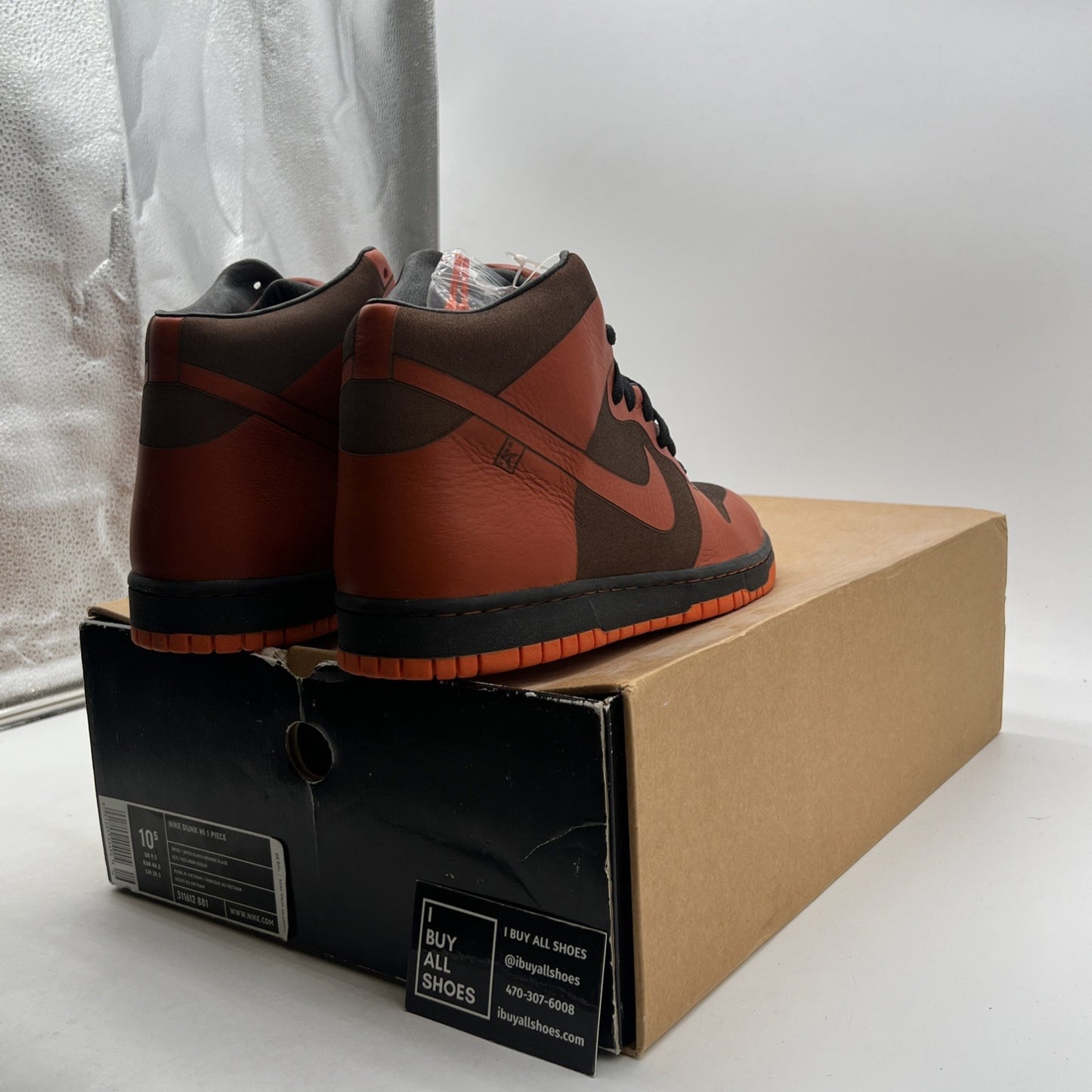 Size 10.5 - Nike Dunk 1 Piece High Laser Spice (311612-881)