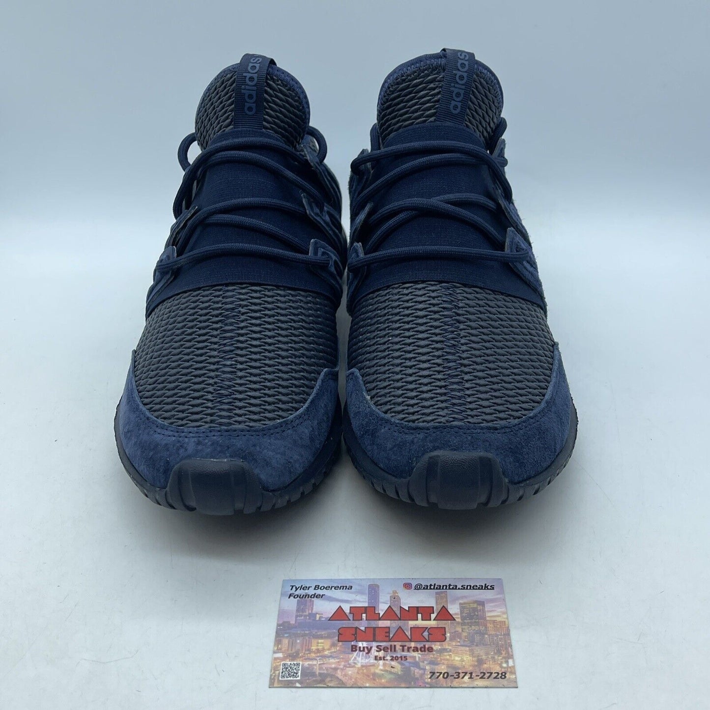 Size 8.5 - adidas Tubular Radial Collegiate Navy Suede Leather (S76722)
