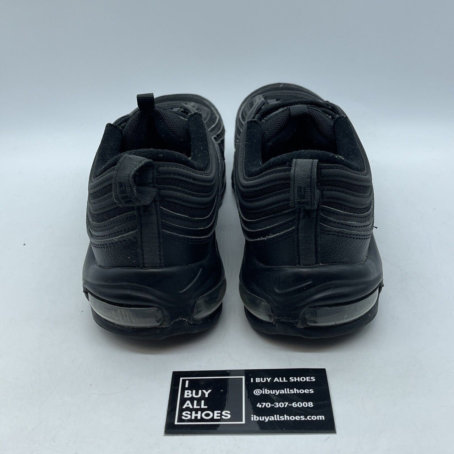 Size 12 - Nike Air Max 97 Black Terry Cloth Blue Suede Leather (921826-015)