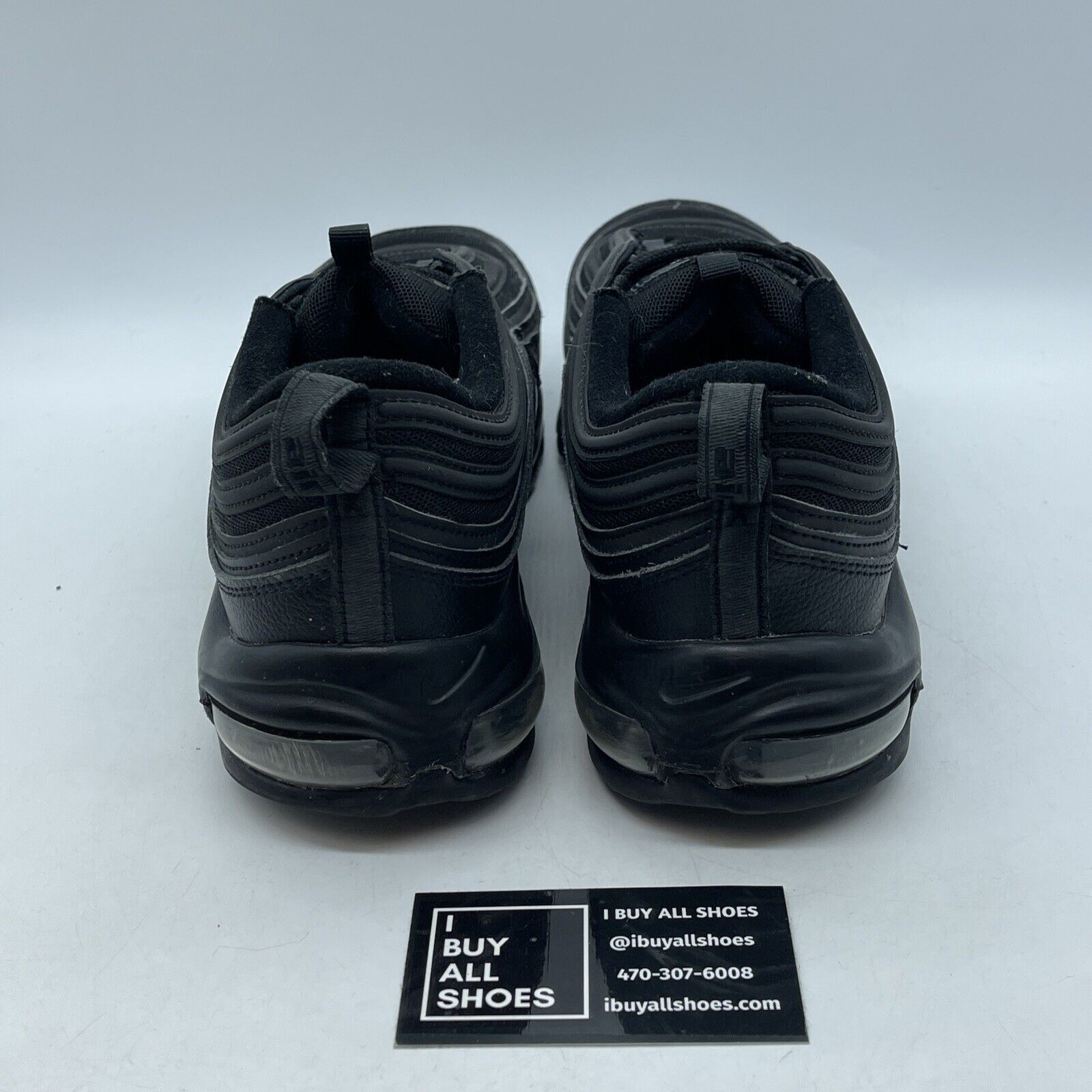 Size 12 - Nike Air Max 97 Black Terry Cloth Blue Suede Leather (921826-015)