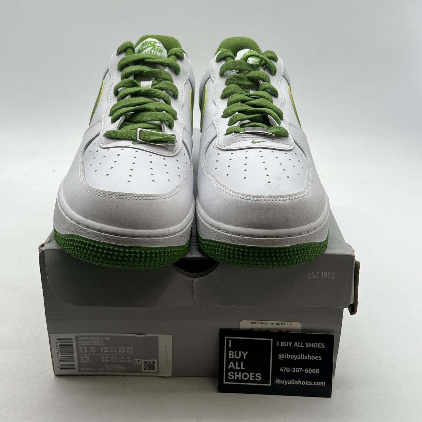 Size 11.5 - Nike Air Force 1 '07 White Chlorophyll (DH7561-105)