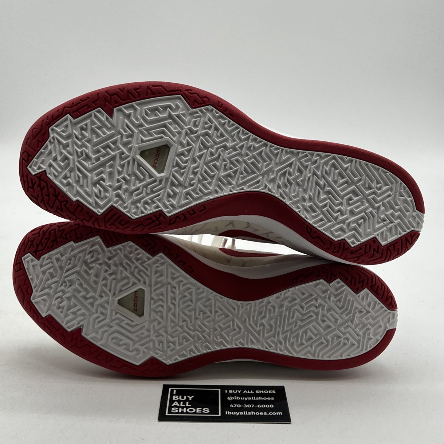 Size 9.5 - Nike Zoom Crusader Basketball Shoes Sneakers White Red (644698-102)