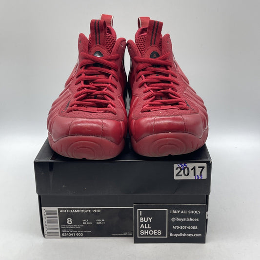 Size 8 - Nike Air Foamposite Pro Gym Red Suede Leather (624041-603)