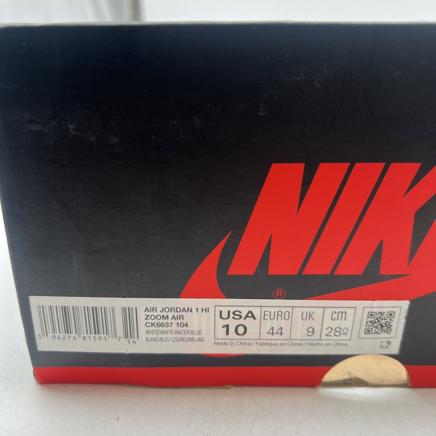 Size 10 - Air Jordan 1 Zoom High Racer Blue (CK6637-104)