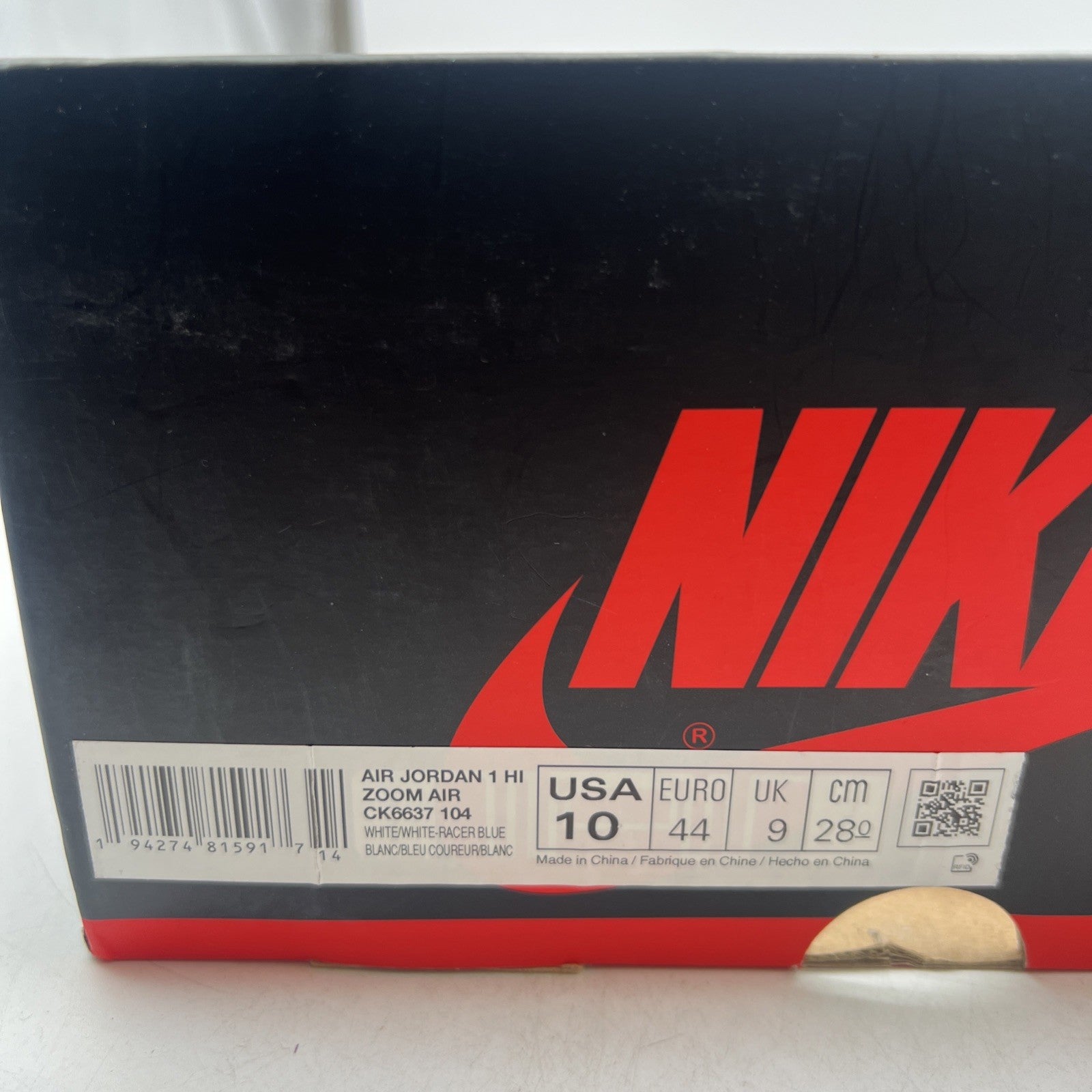 Size 10 - Air Jordan 1 Zoom High Racer Blue (CK6637-104)