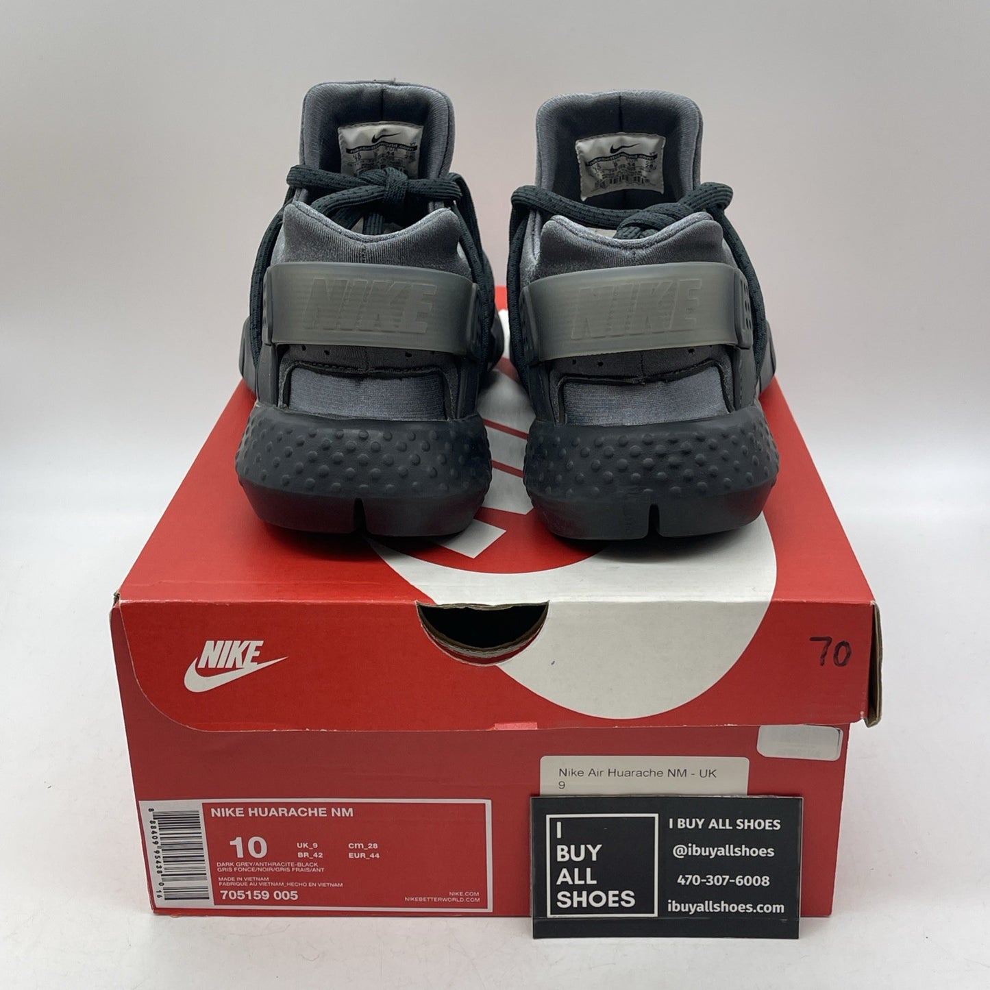 Size 10 - Nike Huarache NM Dark Grey (705159-005)