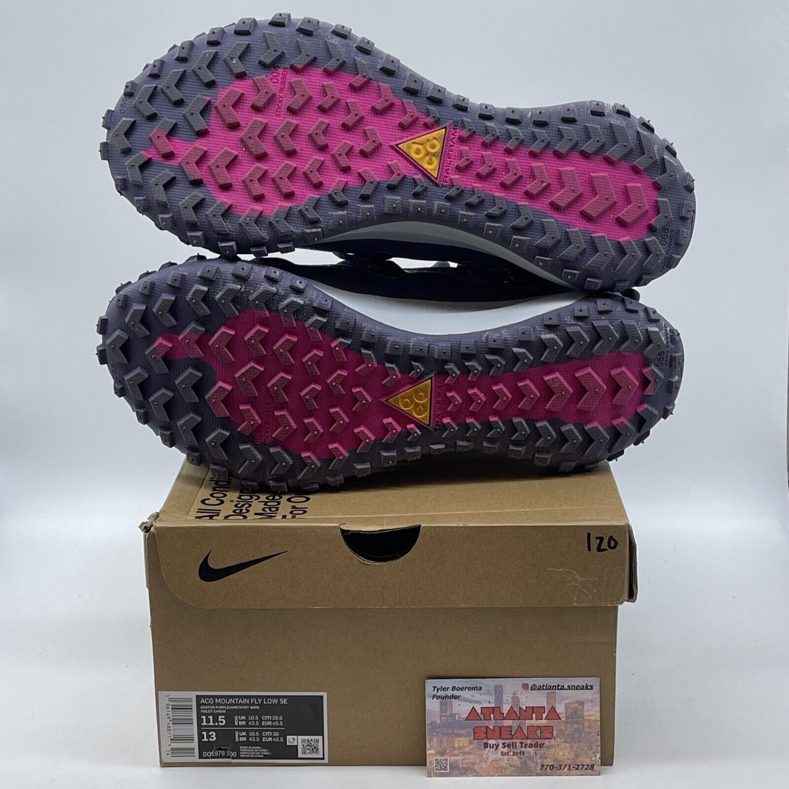 Size 11.5 - Nike ACG Mountain Fly SE Low Canyon Purple Grey Suede (DO1979-500)