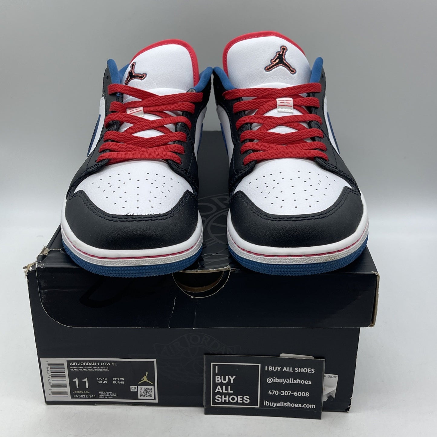Size 11 - Nike Air Jordan 1 Low SE Industrial Blue Sashiko (FV3622-141)