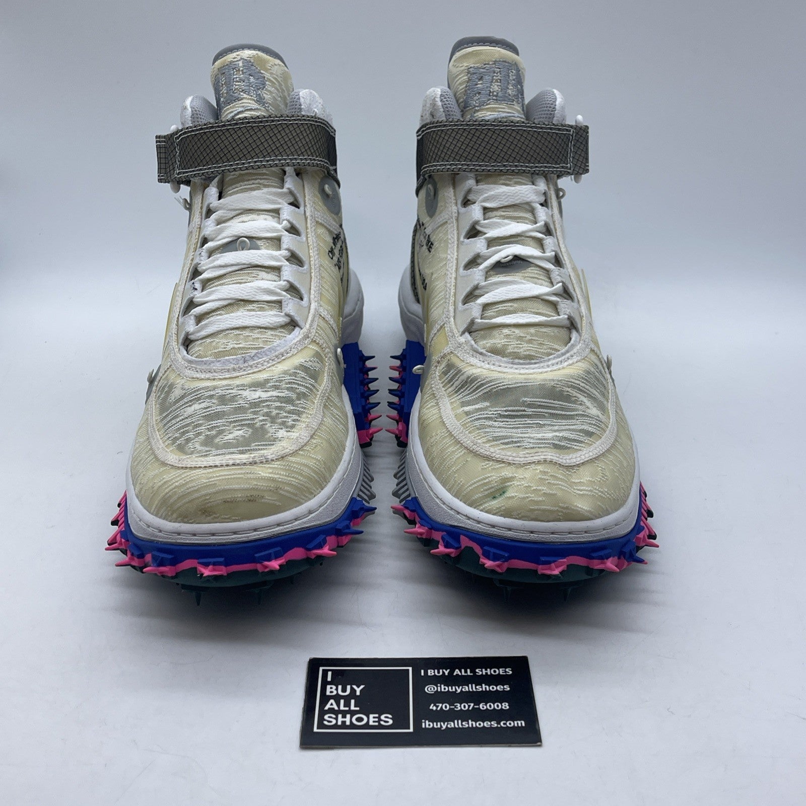 Size 12 - Nike Air Force 1 x Off-White White 2022 Grey Suede (DO6290-100)