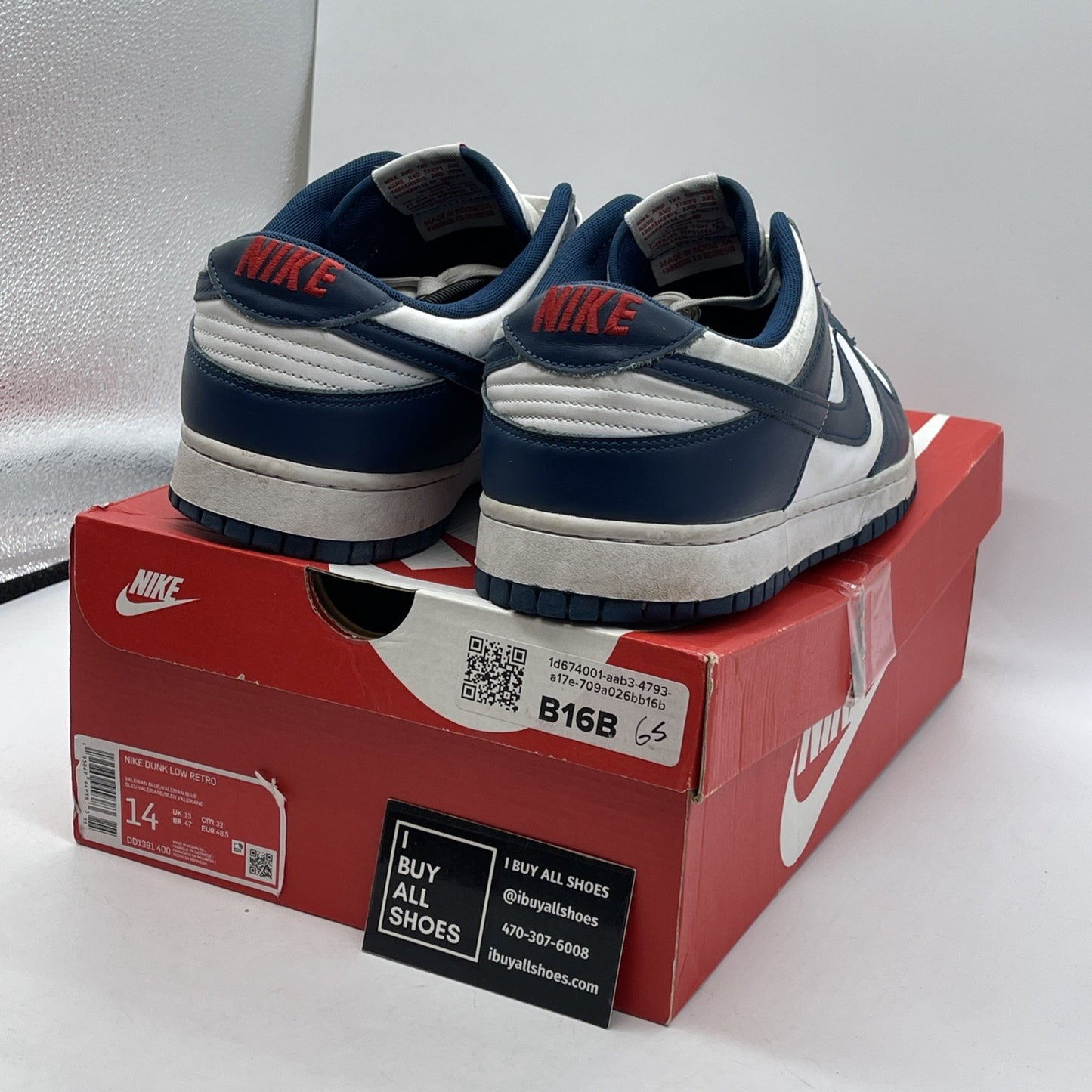 Size 14 - Nike Dunk Low Velarian Blue White Leather (DD1391-400)