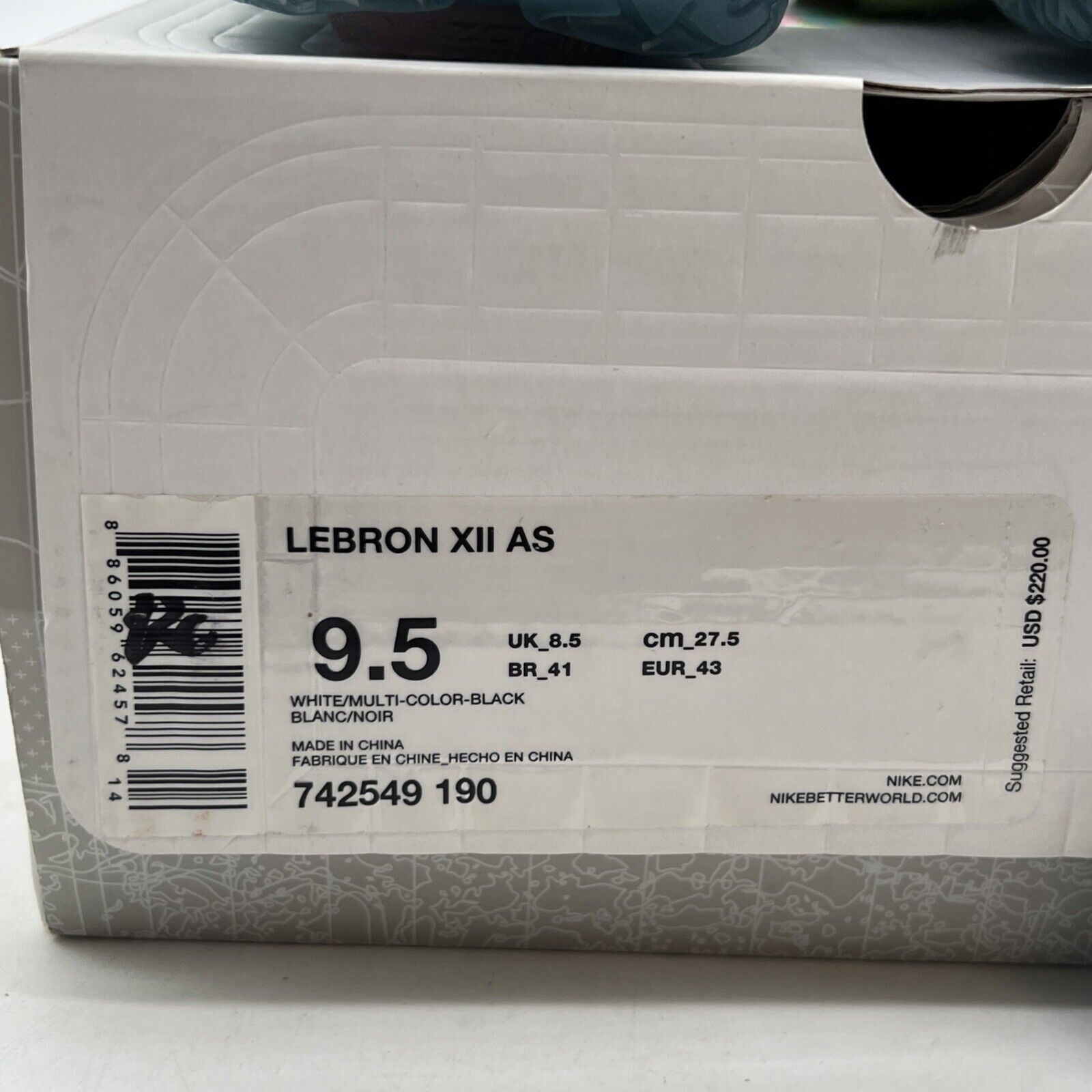 Size 9.5 - Nike LeBron 12 All Star (742549-190)
