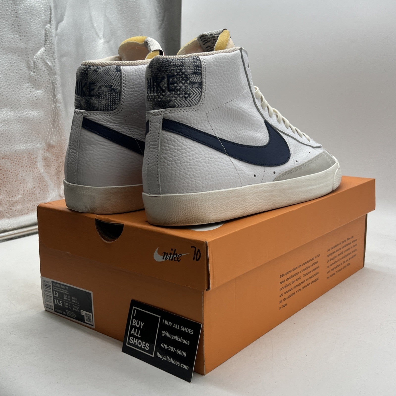 Size 13 - Nike Blazer '77 Mid Washed Denim (FN6877-100)