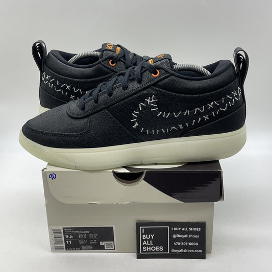 Size 9.5 - Nike Book 1 Halloween Black GLOW IN DARK Suede (FJ4249-003)