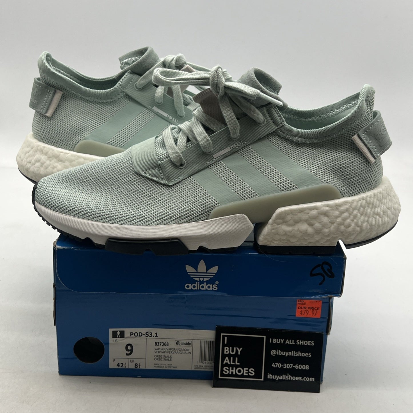 Size 9 - Adidas P.O.D. S3.1 Green (B37368)
