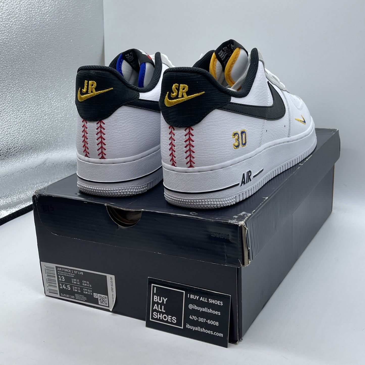 Size 13 - Nike Ken Griffey Jr. x Air Force 1 '07 LV8 Jr. & Sr. (DJ5192-100)