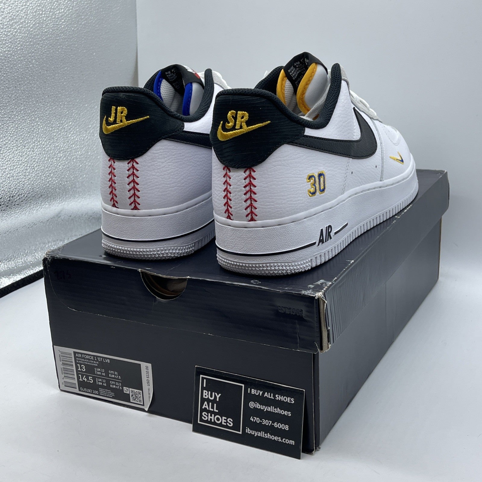 Size 13 - Nike Ken Griffey Jr. x Air Force 1 '07 LV8 Jr. & Sr. (DJ5192-100)