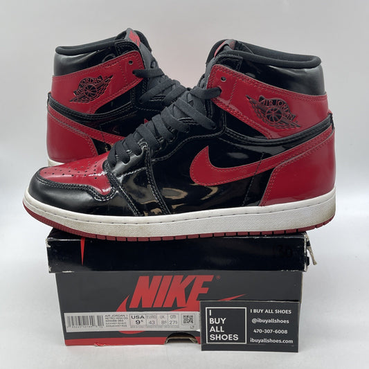 Size 9.5 - Air Jordan 1 Retro OG High Patent Bred (555088-063)