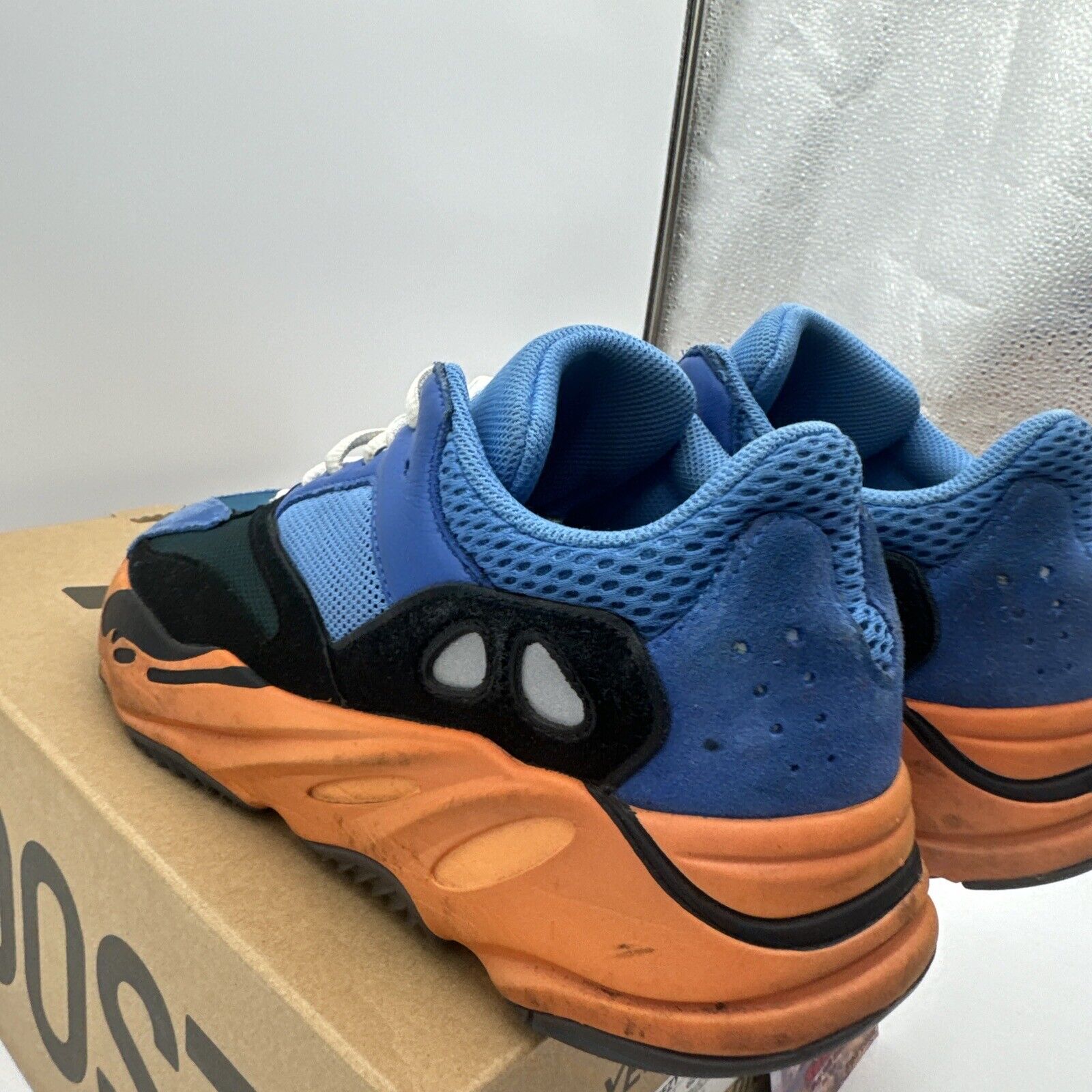 Size 9.5 - adidas Yeezy Boost 700 Bright Blue Orange Boost Image With Box OG All