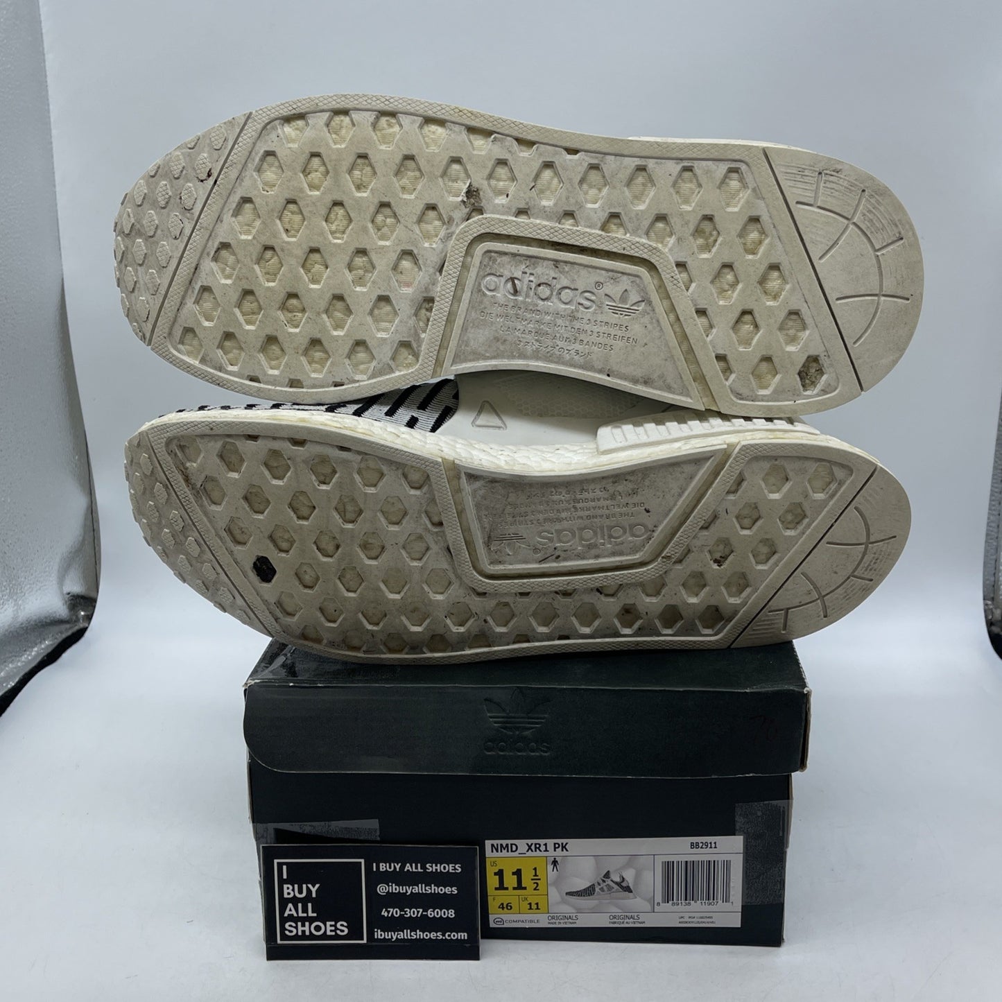 Size 11.5 - Adidas NMD_XR1 PK Zebra (BB2911)