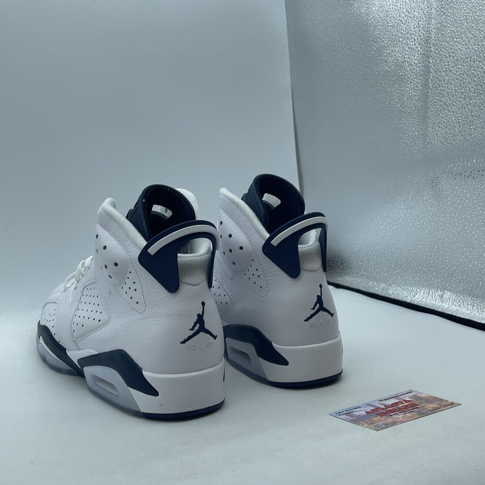 Size 9.5 - Jordan 6 Retro Midnight Navy White Leather (CT8529-141)