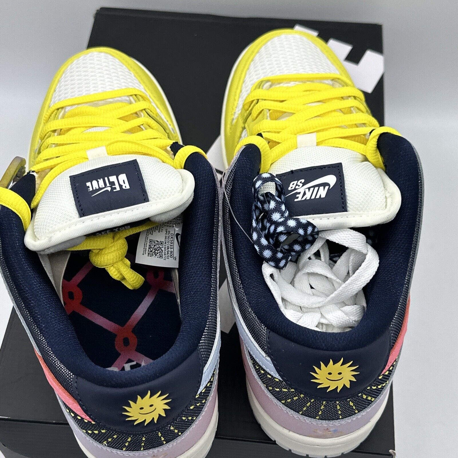 Nike SB Dunk Low Be True Xavier Schipani Yellow Purple DX5933-900 Mens Size 11.5