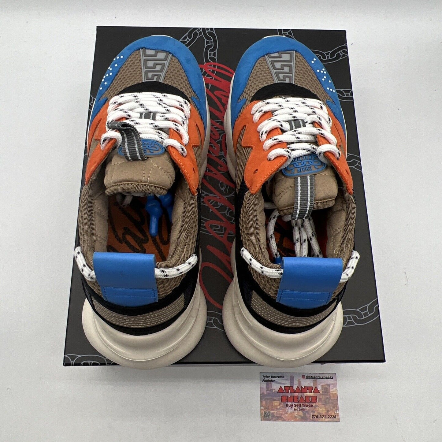 Size 8 - Versace Chain Reaction 2 Punky Cargo Zesty Orange (DSU7462-DTP1G-KZECZ)