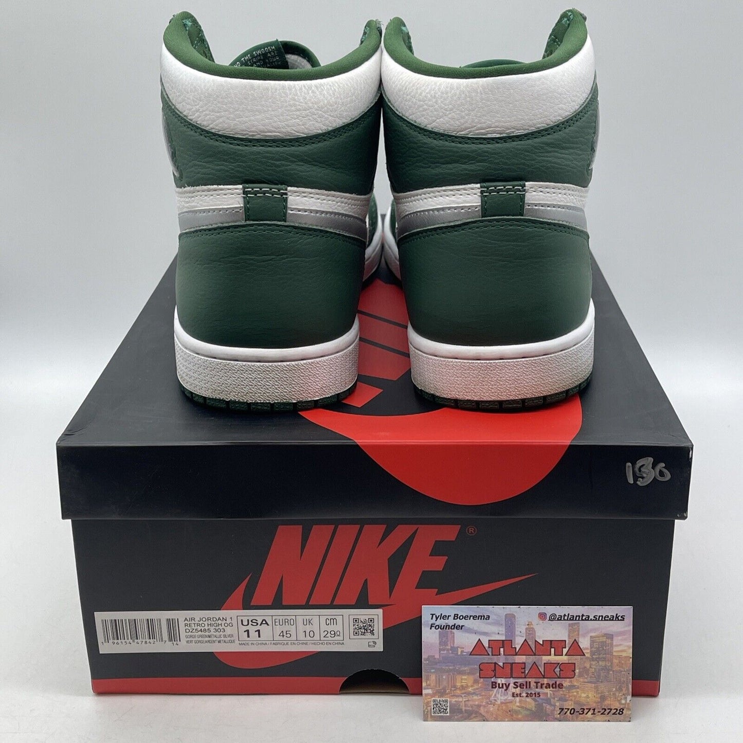 Size 11 - Jordan 1 Retro OG High Gorge Green White Silver (DZ5485-303)