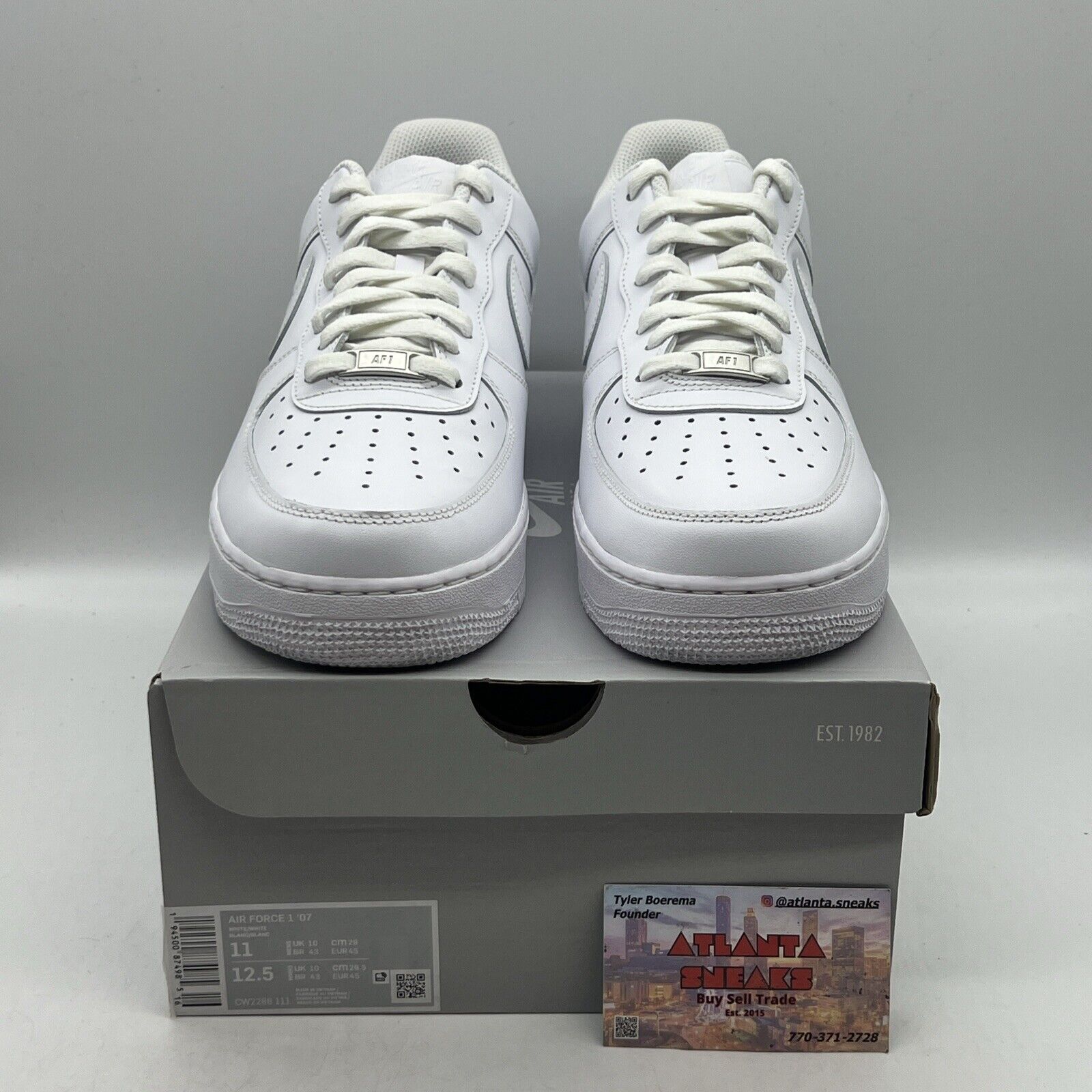 Size 11 - Nike Air Force 1 '07 Low Triple White Brand New Og All