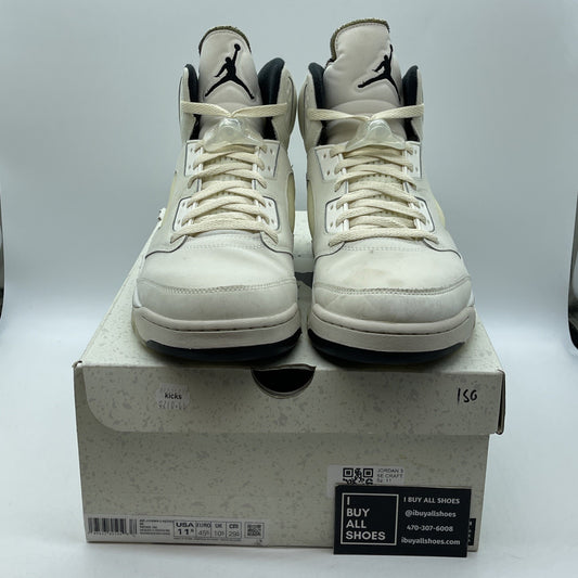 Size 11.5 - Air Jordan 5 Retro SE Sail White Tan Black Suede (FN7405-100)