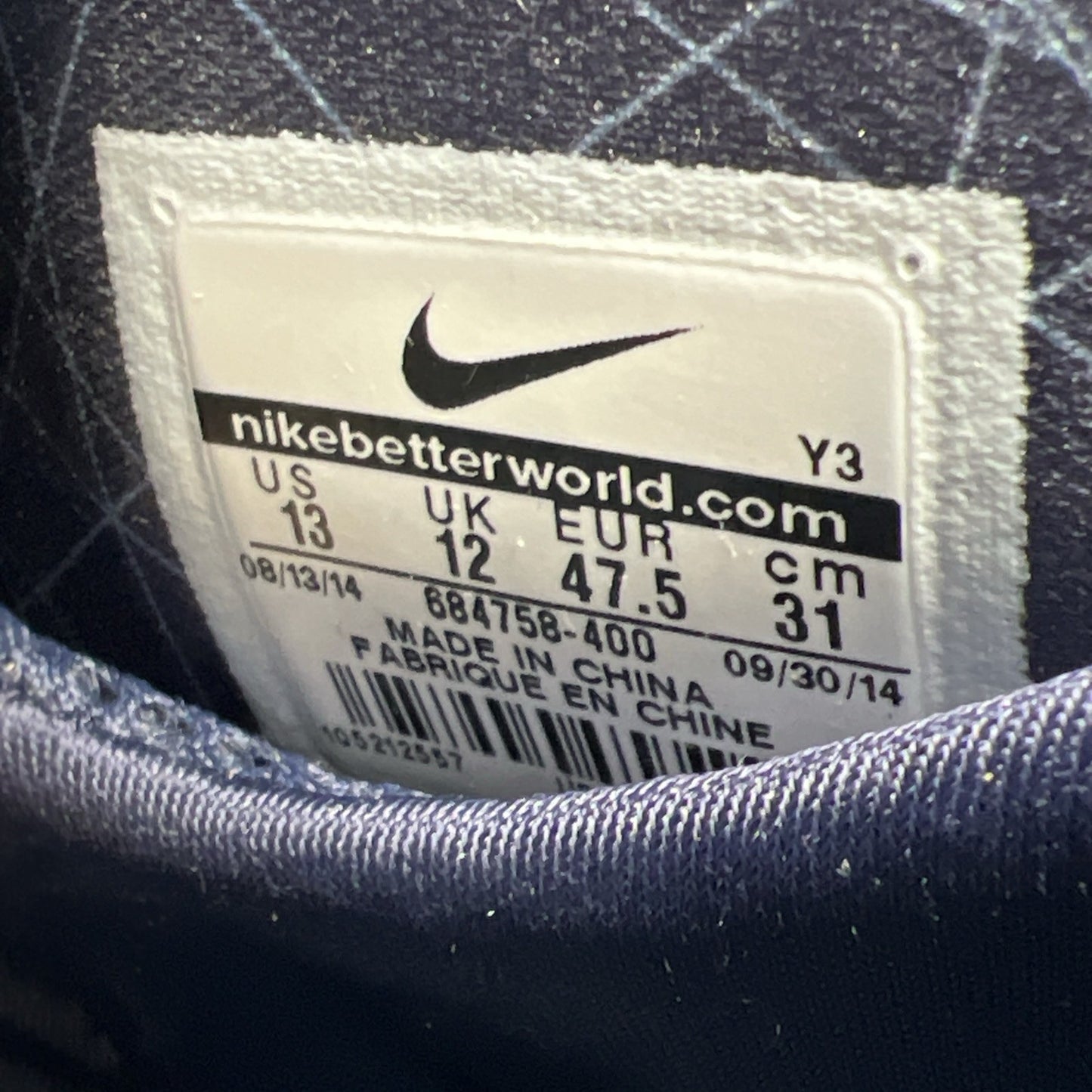 Size 13 - Nike Chuck Posite Midnight Navy (684758-400)