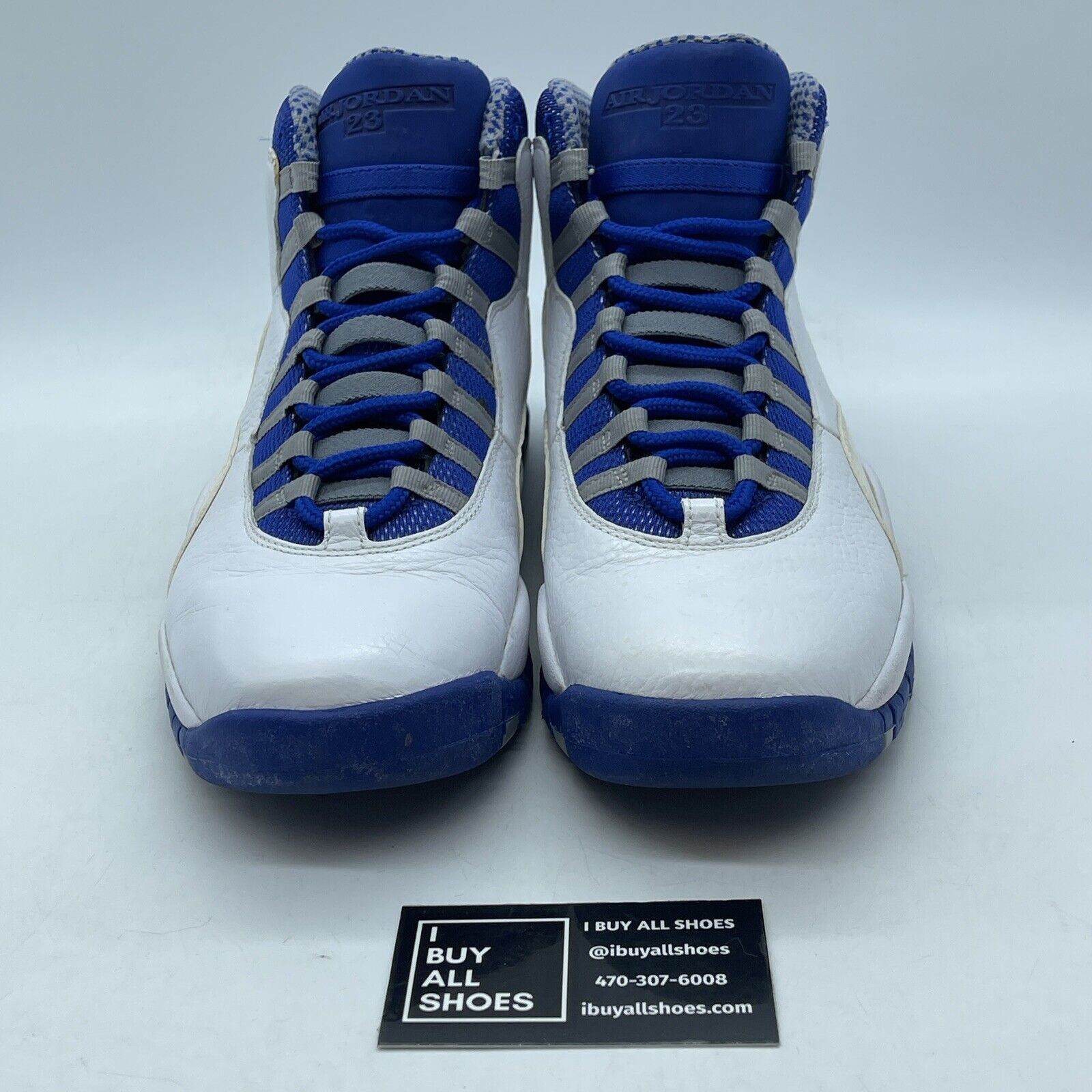 Size 9.5 - Air Jordan 10 Retro TXT Old Royal Blue White Suede (487214-107)