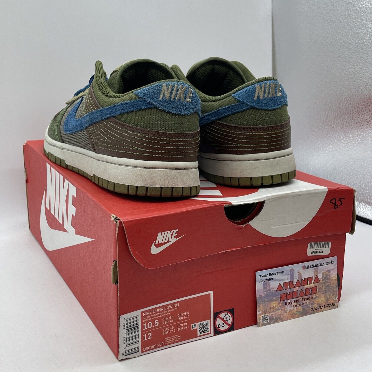 Size 10.5 - Nike Dunk NH Low Cacao Wow Green Blue Leather Suede (DR0159-200)