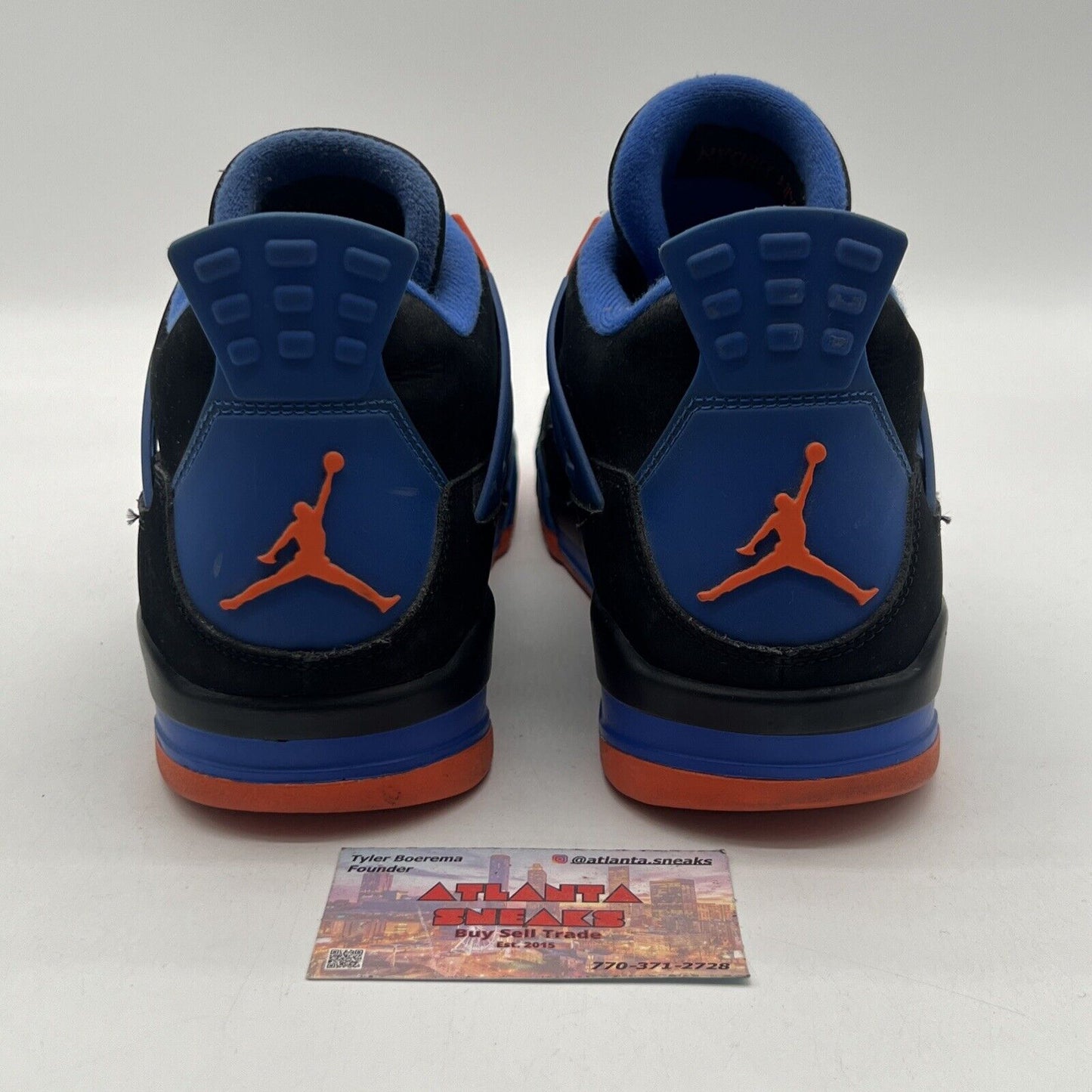 Size 11 - Air Jordan 4 Retro Cavs Black Orange Blue Suede (308497-027)