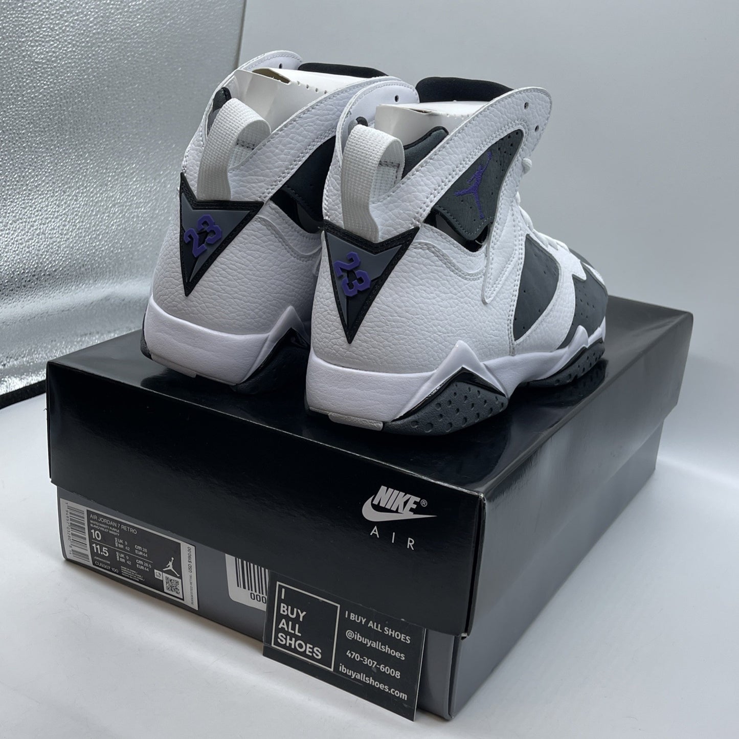 Size 10 - Air Jordan 7 Retro Flint Grey White Suede Leather (CU9307-100)