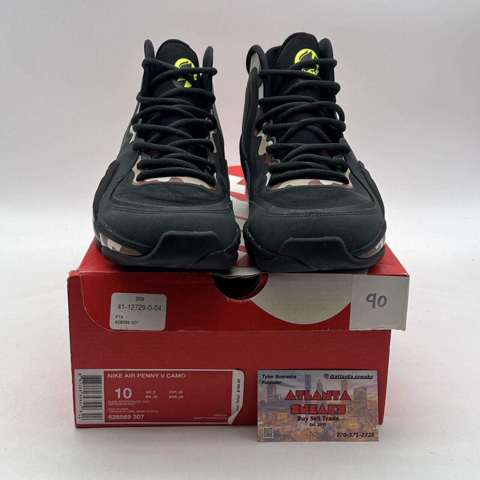 Size 10 - Nike Air Penny 5 Camo Camo Brown Green (628569-307)