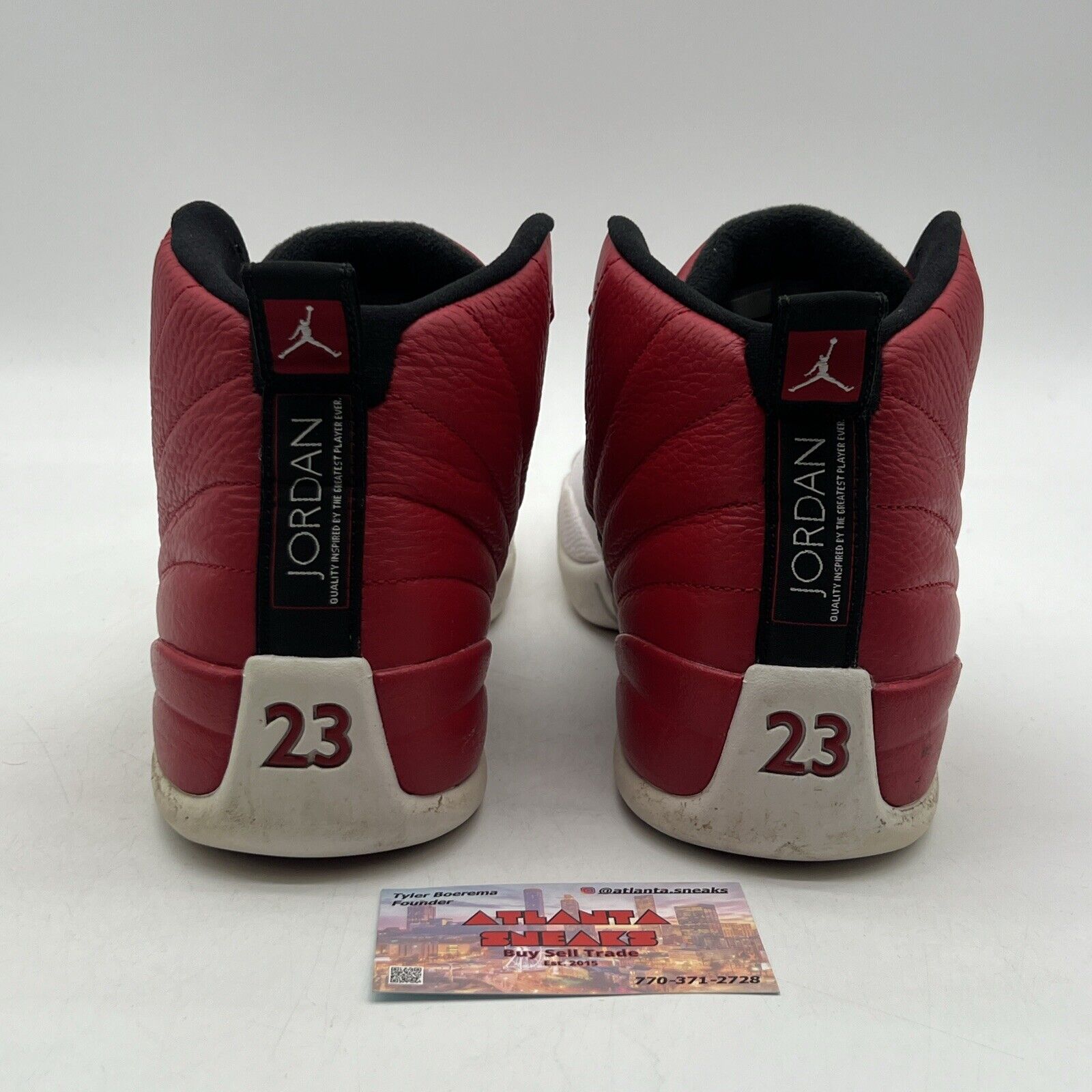 Size 11.5 - Air Jordan 12 Retro Gym Red White Leather Black (130690-600)