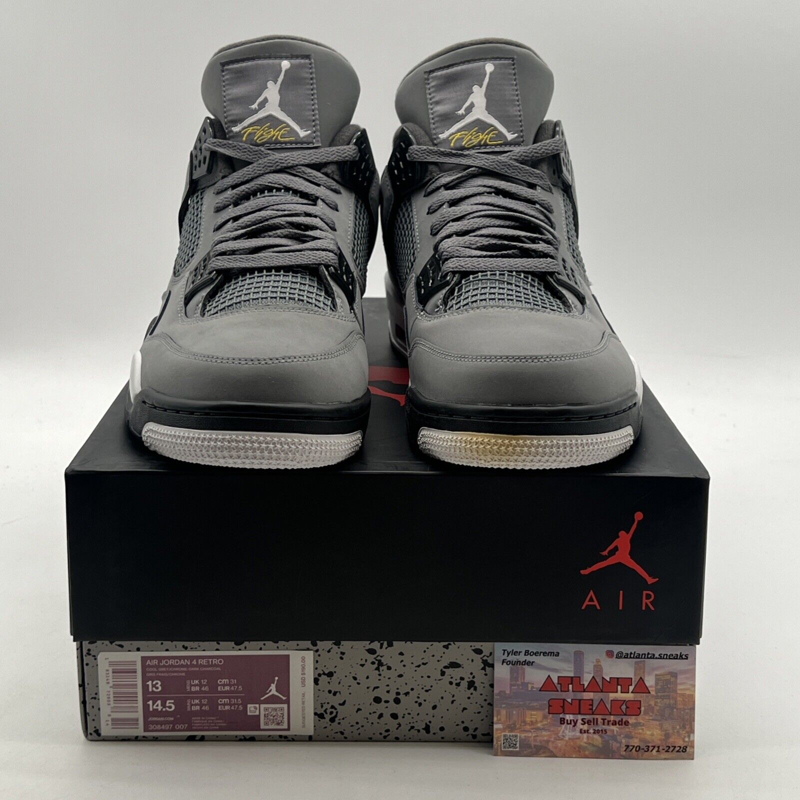 Size 13 - Air Jordan 4 Retro Low Cool Grey (308497-007)