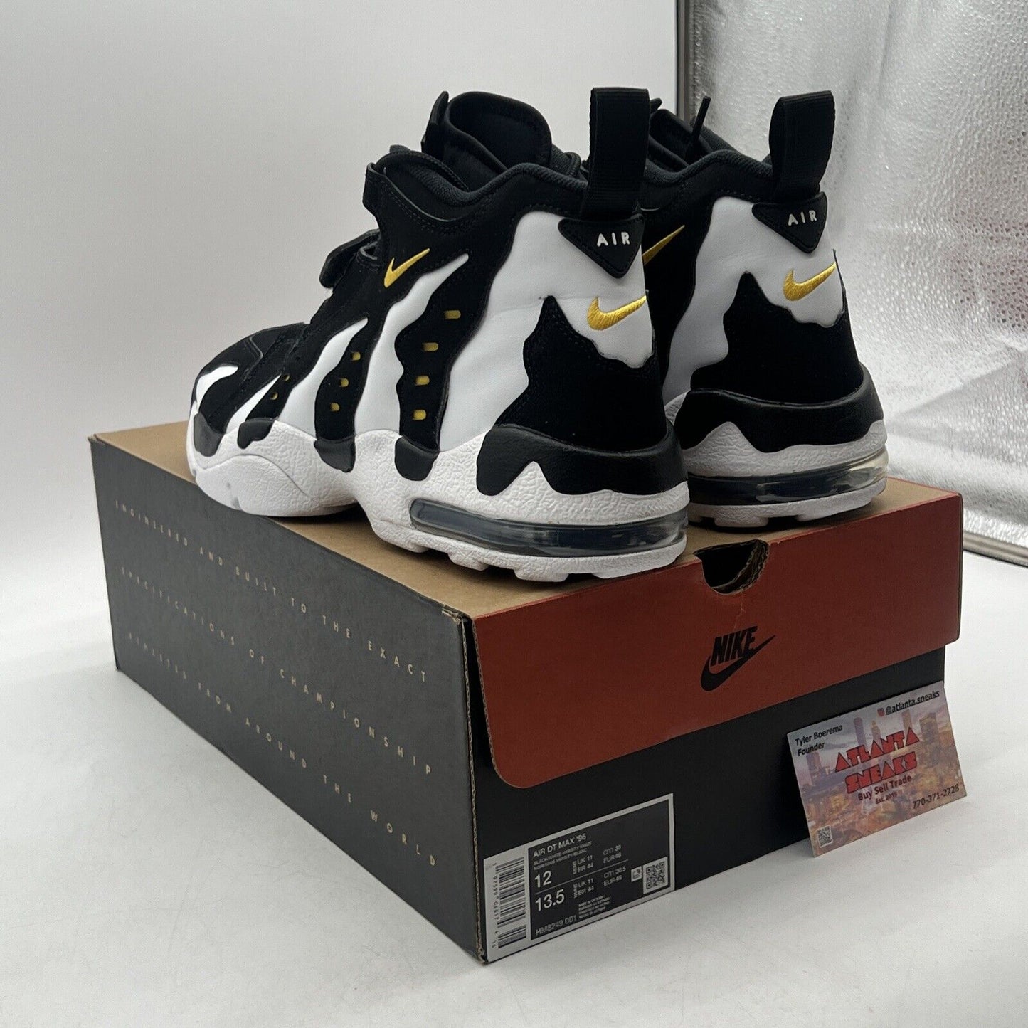 Size 12 - Nike Air DT Max ’96 2024 Black White Yellow Suede (HM8249-001)