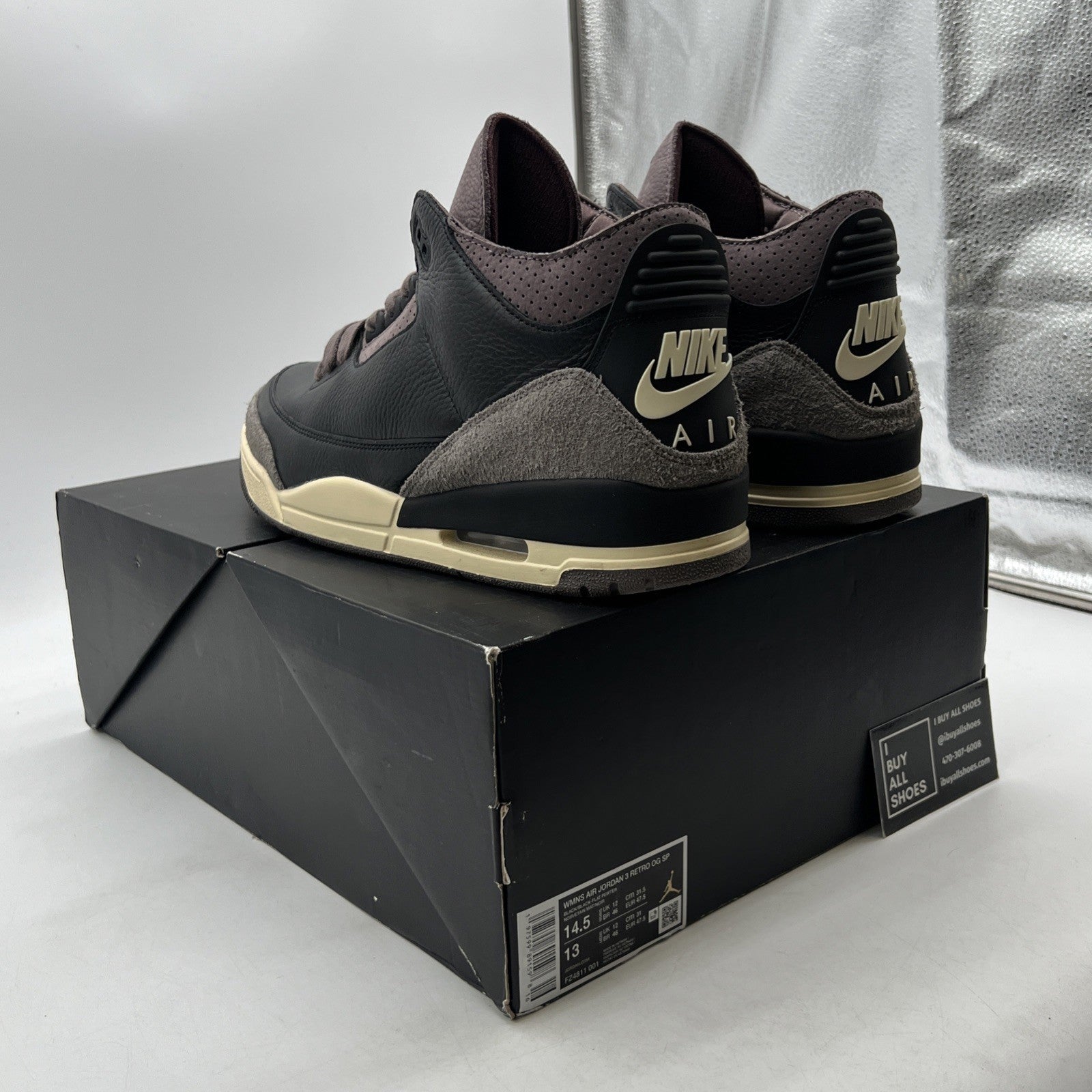 Size 14.5W- A Ma Maniére x Air Jordan 3 Retro “While You Were Sleeping”
