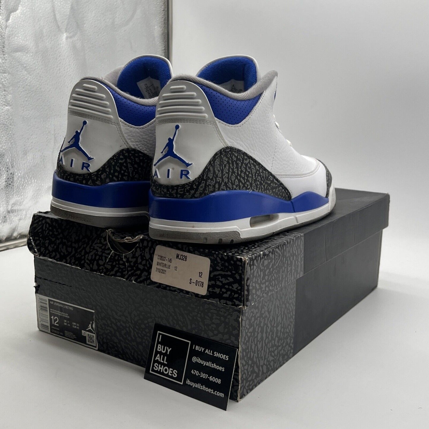 Size 12 - Air Jordan 3 Retro Mid Racer Blue (CT8532-145)