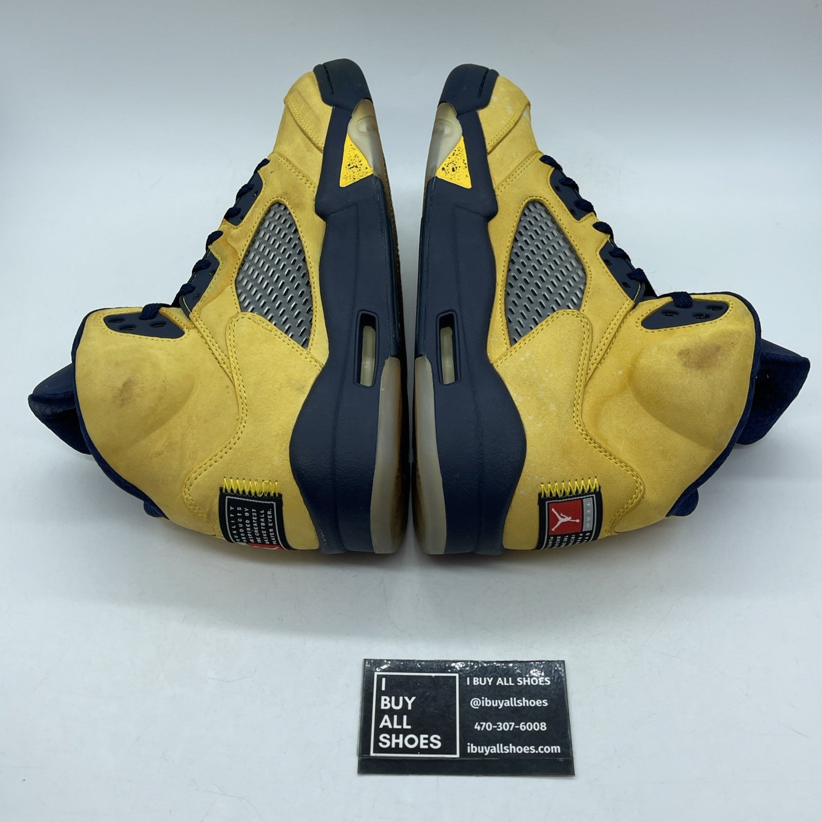 Size 9.5 - Air Jordan 5 Retro SP Michigan Yellow Blue Suede (CQ9541-704)