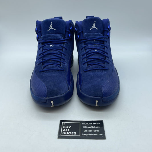 Size 9.5 - Air Jordan 12 Retro Deep Royal Blue Suede Leather (130690-400)