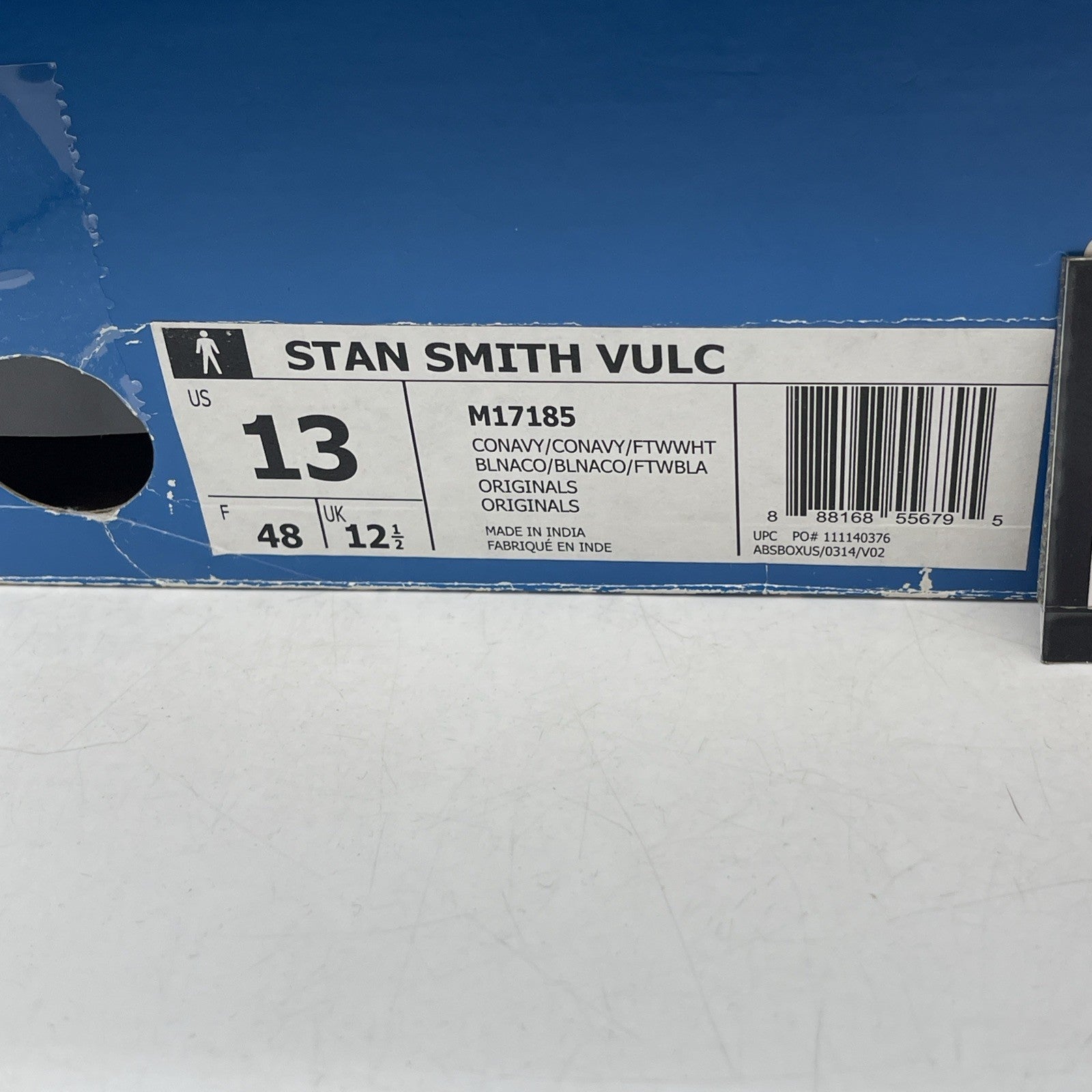 Size 13 - Adidas Stan Smith Vulc Blue (M17185)